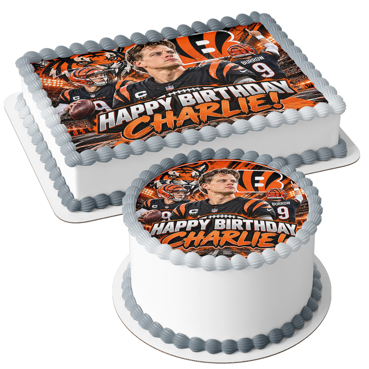 Joe Burrow Football Player Vikings Edible Cake Topper | Birthday Cake Decoration | Photo Cake Image | Custom Edible Cake Topper