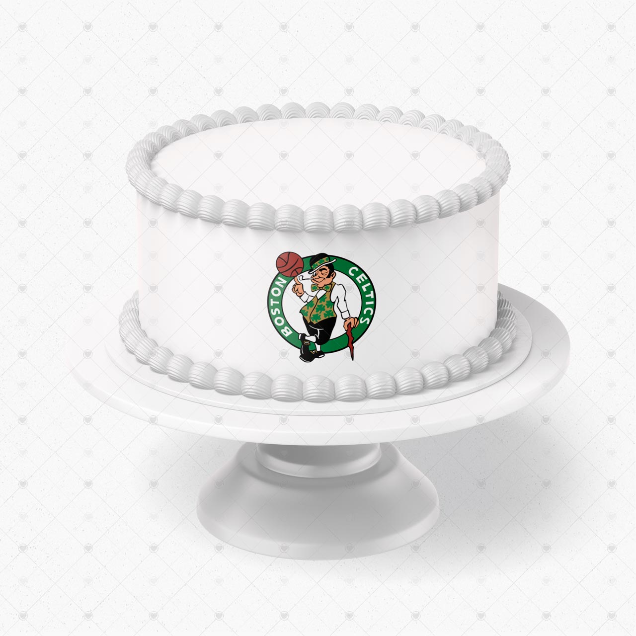 Boston Celtics Logo Edible Cake Wrap Strip – Icing Sheet Cake Sid - Personalized Edible Cake Topper | Custom Icing Sheet | Birthday Cake Decoration