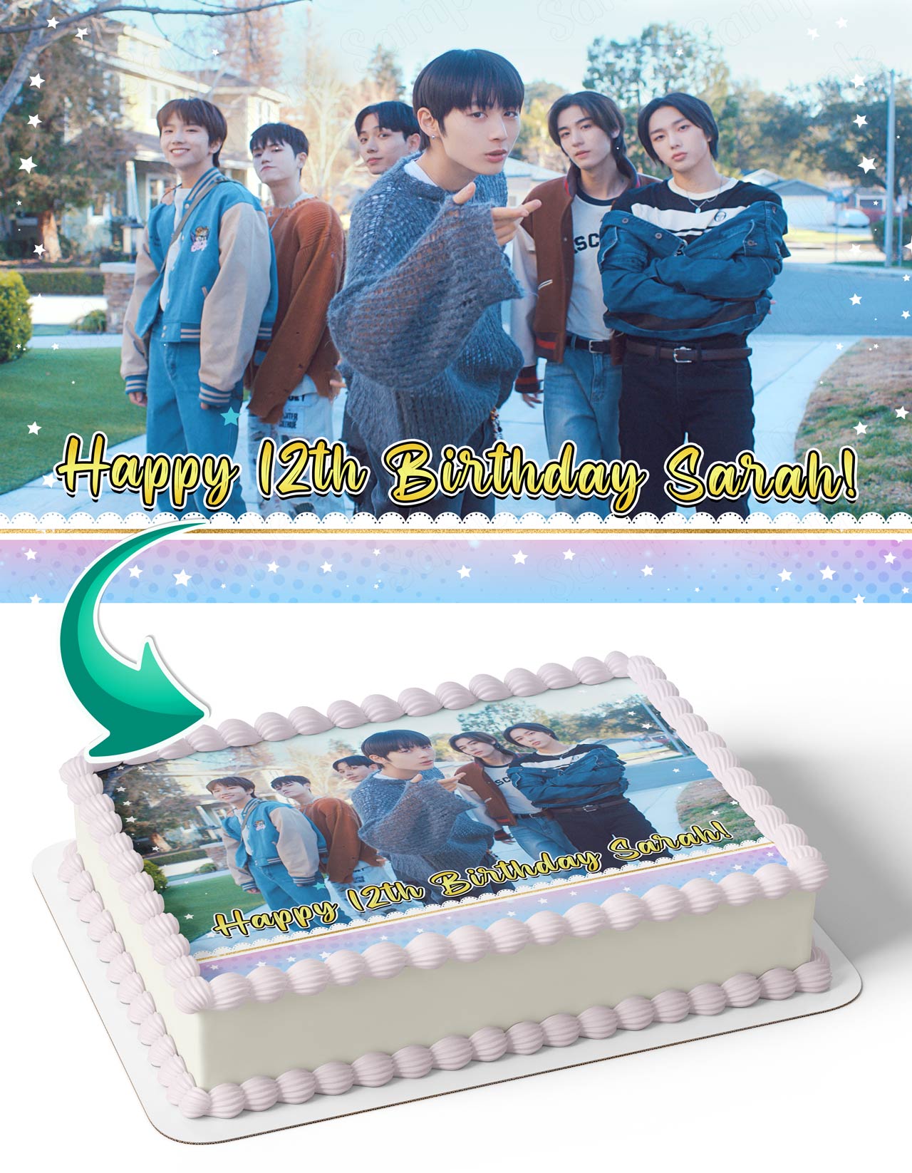 BoyNextDoor Kpop Edible Cake Topper
