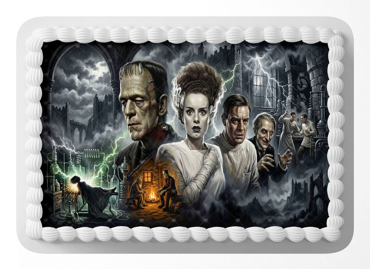 Bride of Frankenstein Classic Film edible cake topper