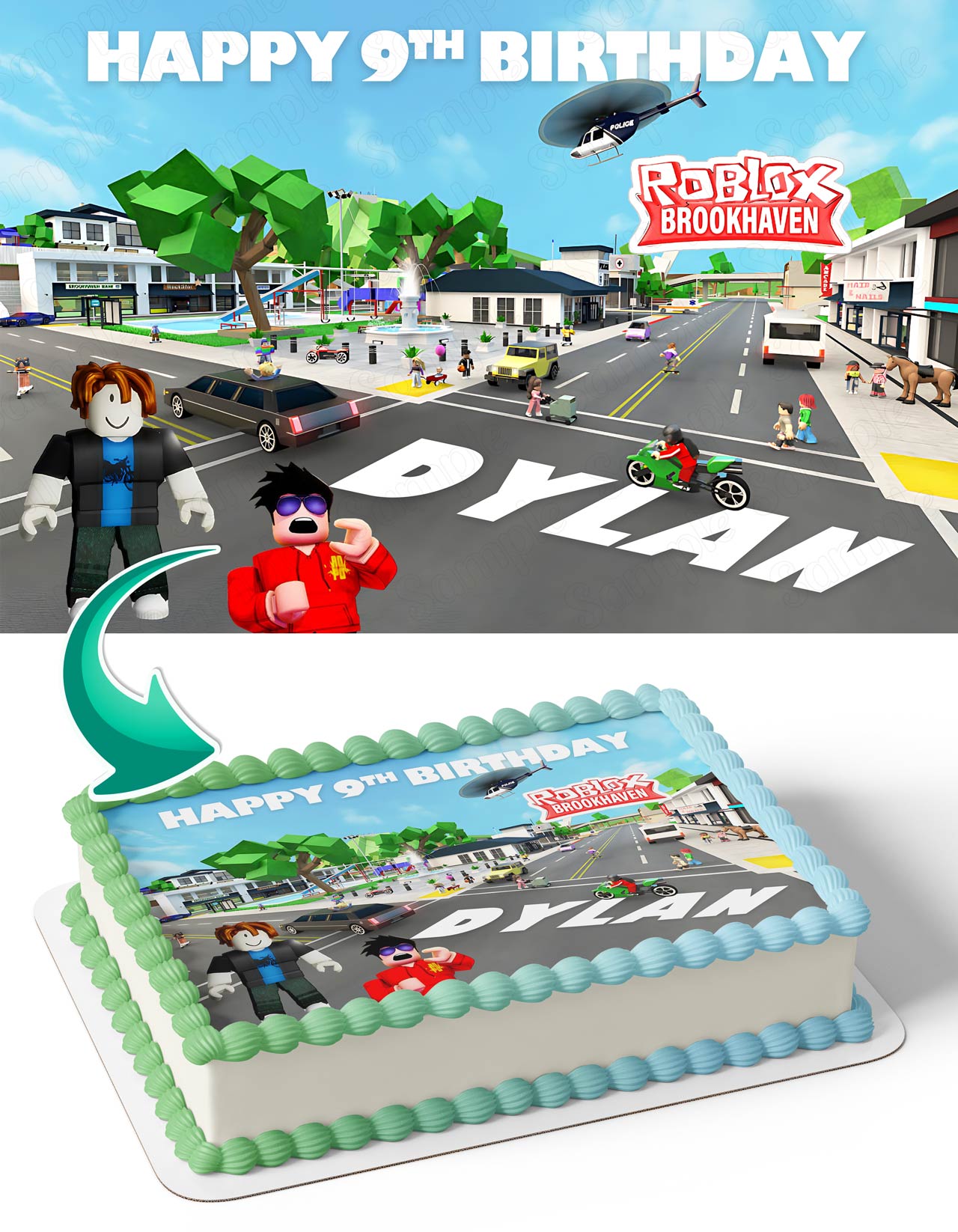 BrookHaven Roblox Edible Cake Topper