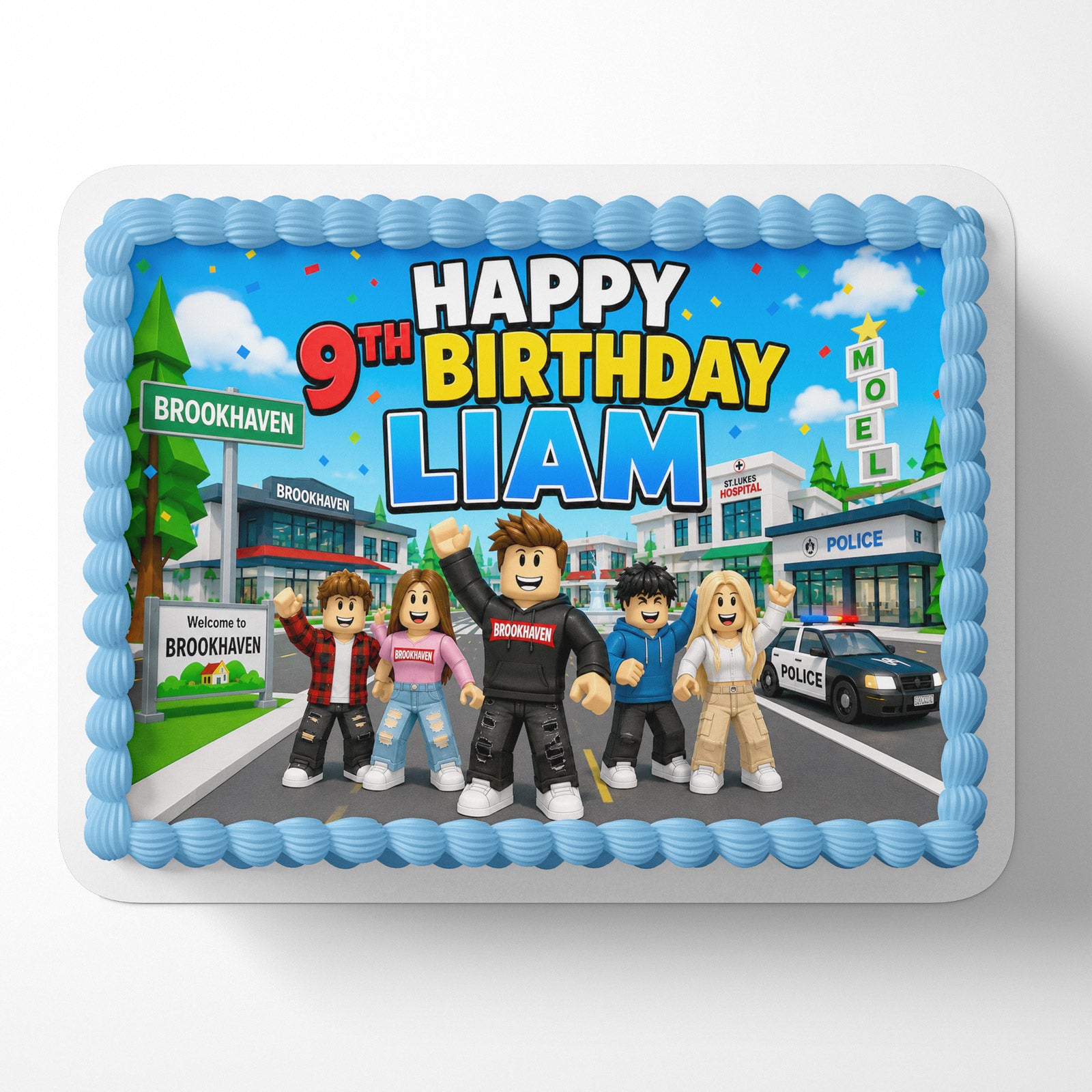 Brookhaven Roblox Edible Cake Image - Edible Cake Topper Birthday Cake Decoration