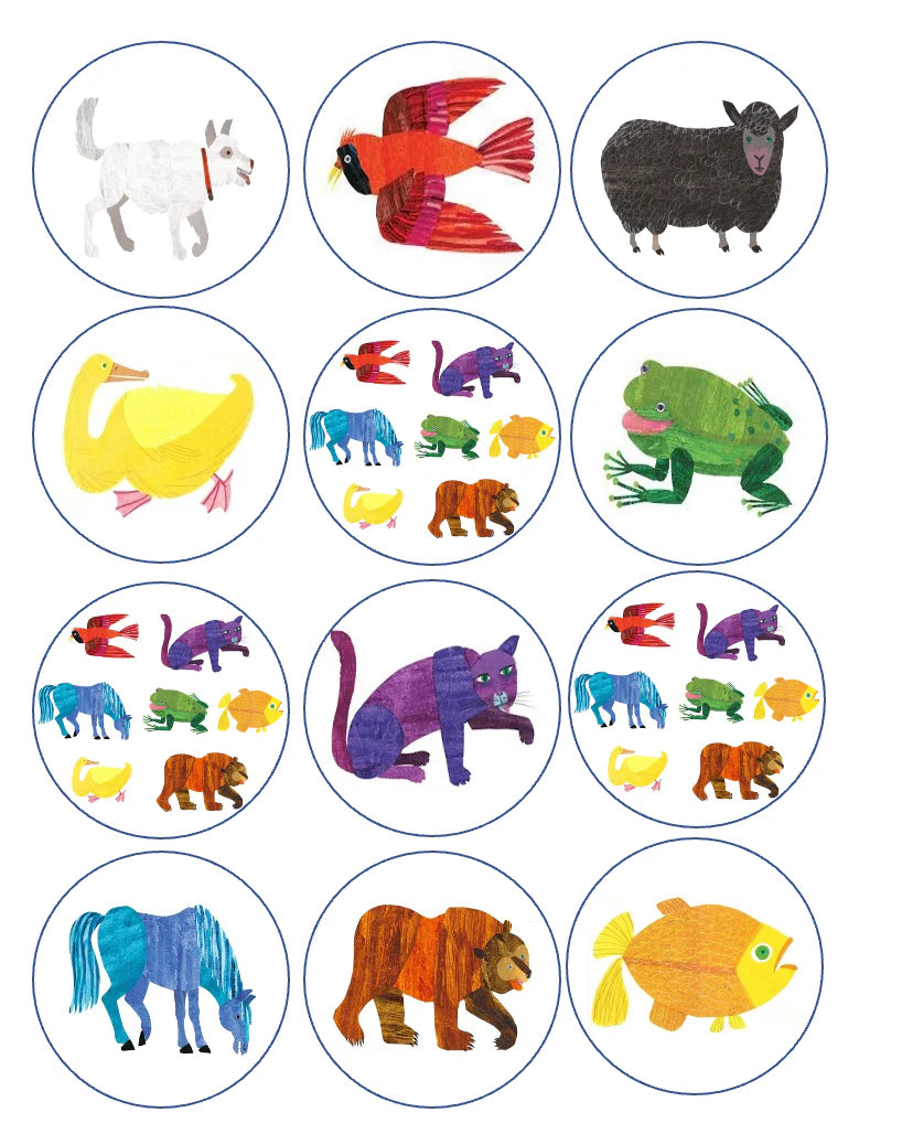 Brown Bear Edible Cupcake Toppers Icing Sheet or Wafer Paper
