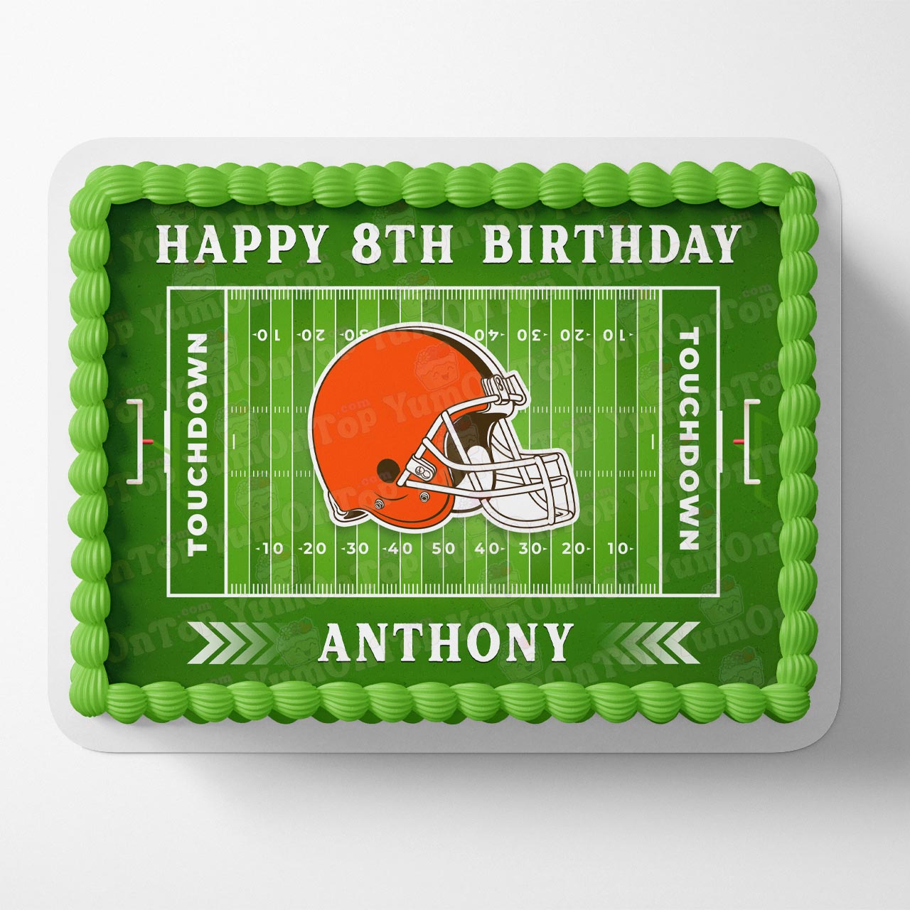 Browns Football American Fans Edible Cake Topper