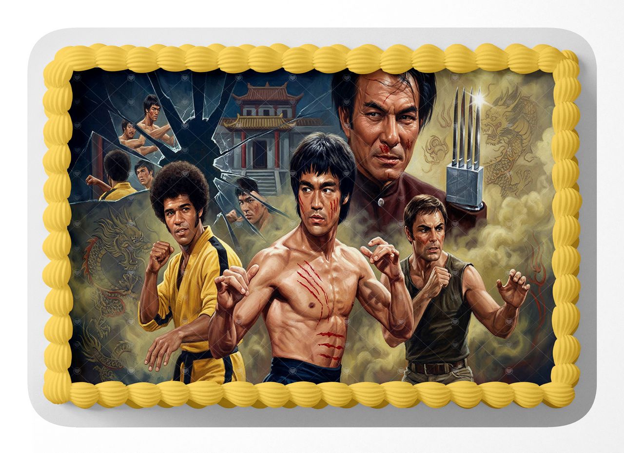 Bruce Lee Enter the Dragon Classic Film edible cake topper