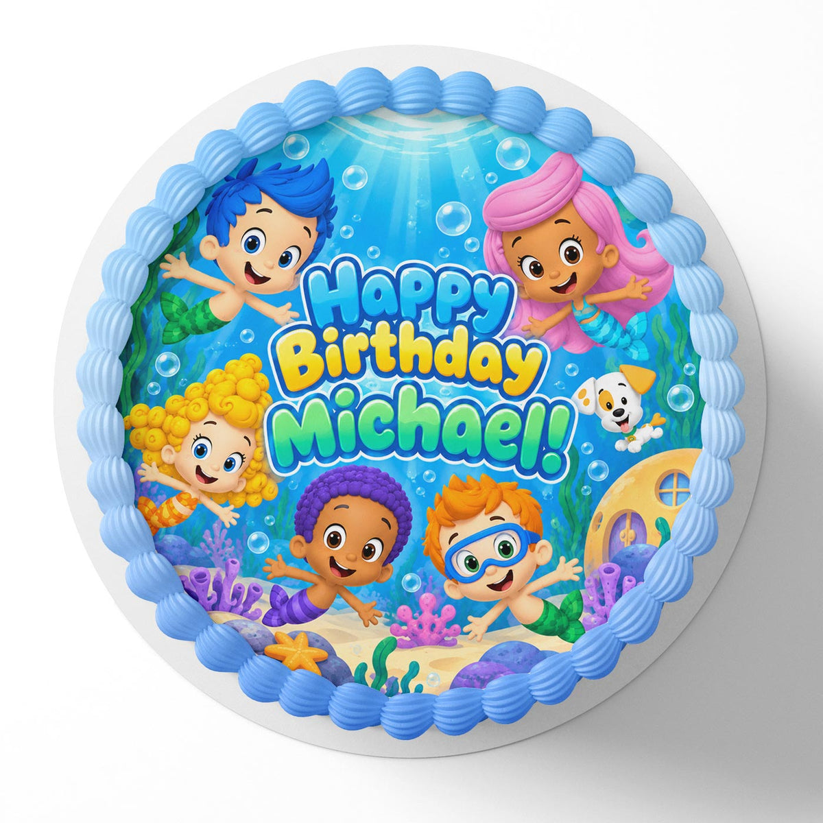 Bubble Guppies Edible Cake Topper | Birthday Cake Decoration | Photo Cake Image