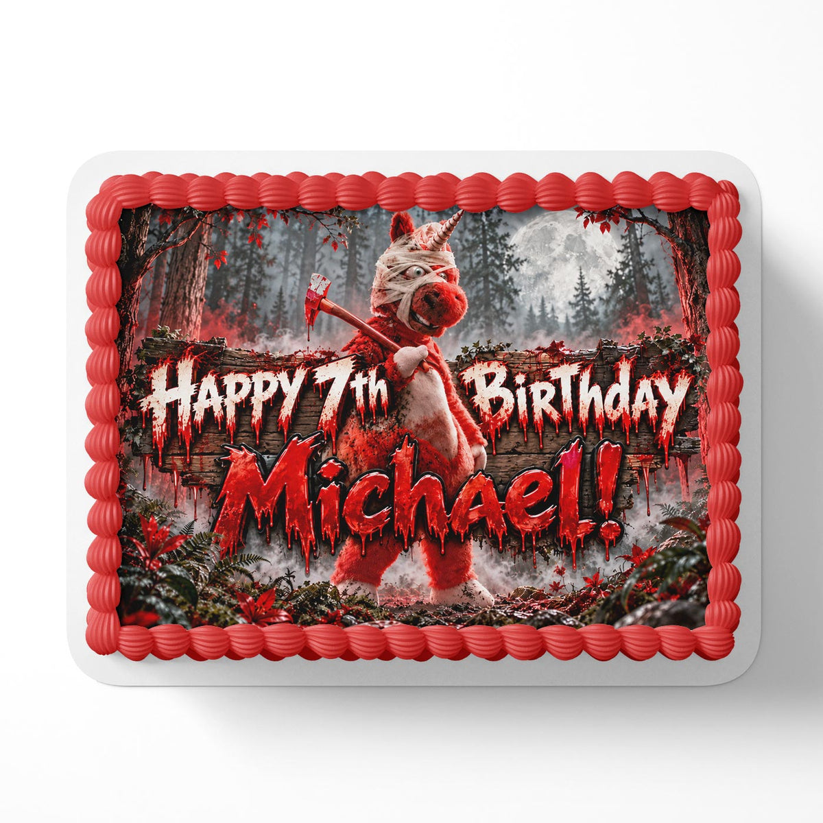 Buddy Horror Edible Cake Topper | Birthday Cake Decoration | Photo Cake Image | Custom Edible Cake Topper