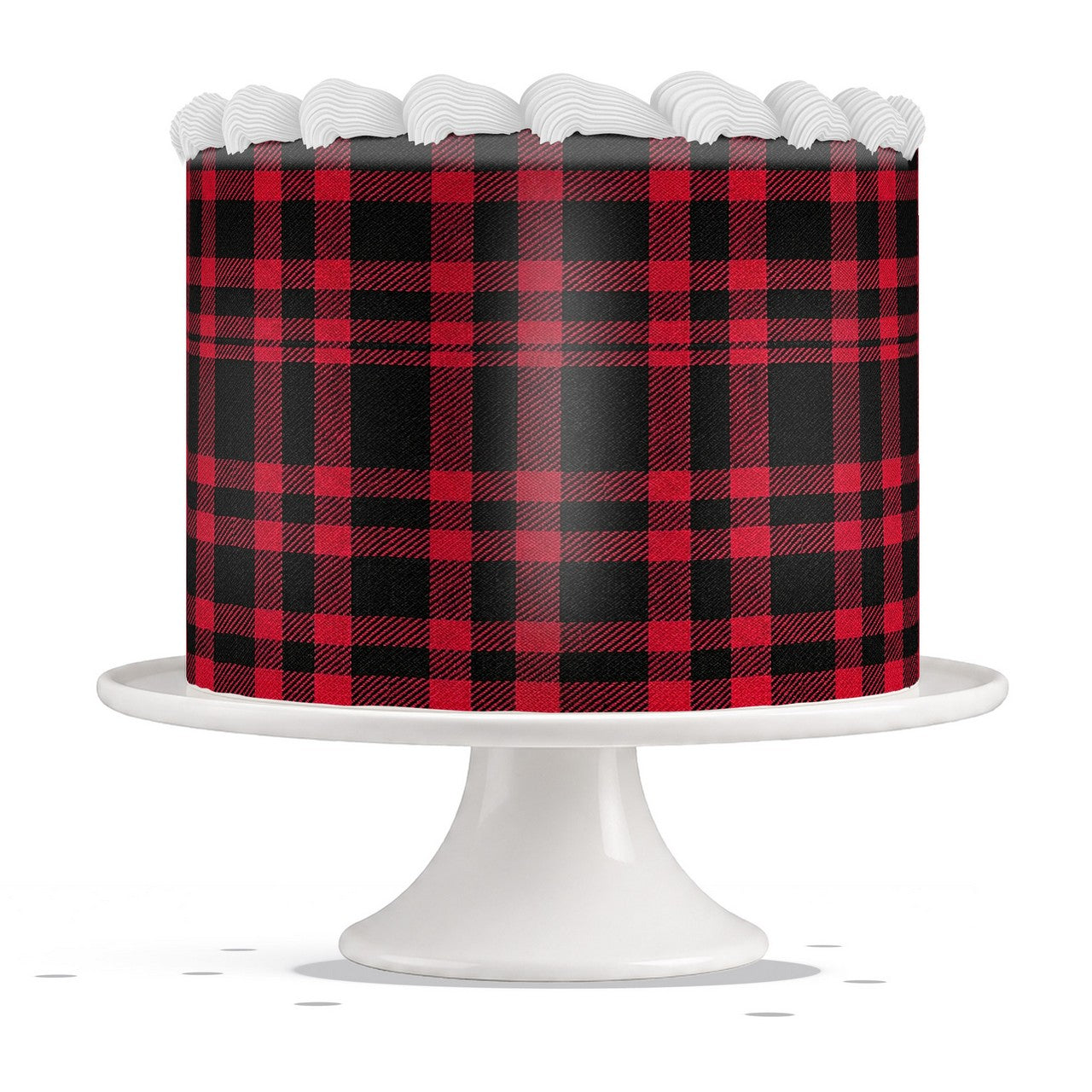 Buffalo Check Plaid edible cake wrap strip icing sheet