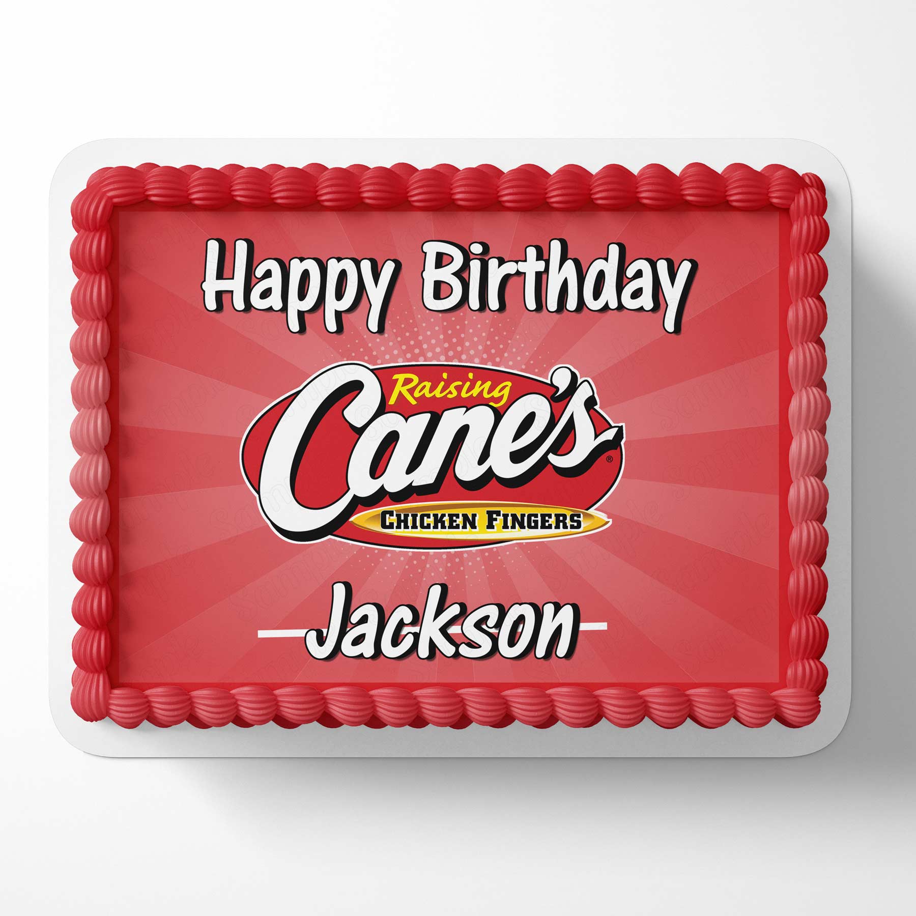 Canes Finger Chicken Lovers Edible Cake Topper