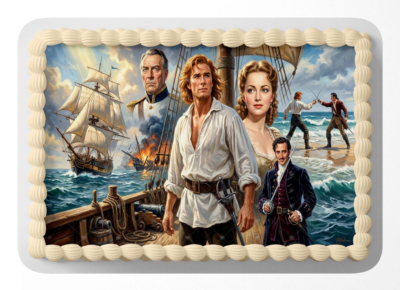 Captain Blood Classic Film edible cake topper