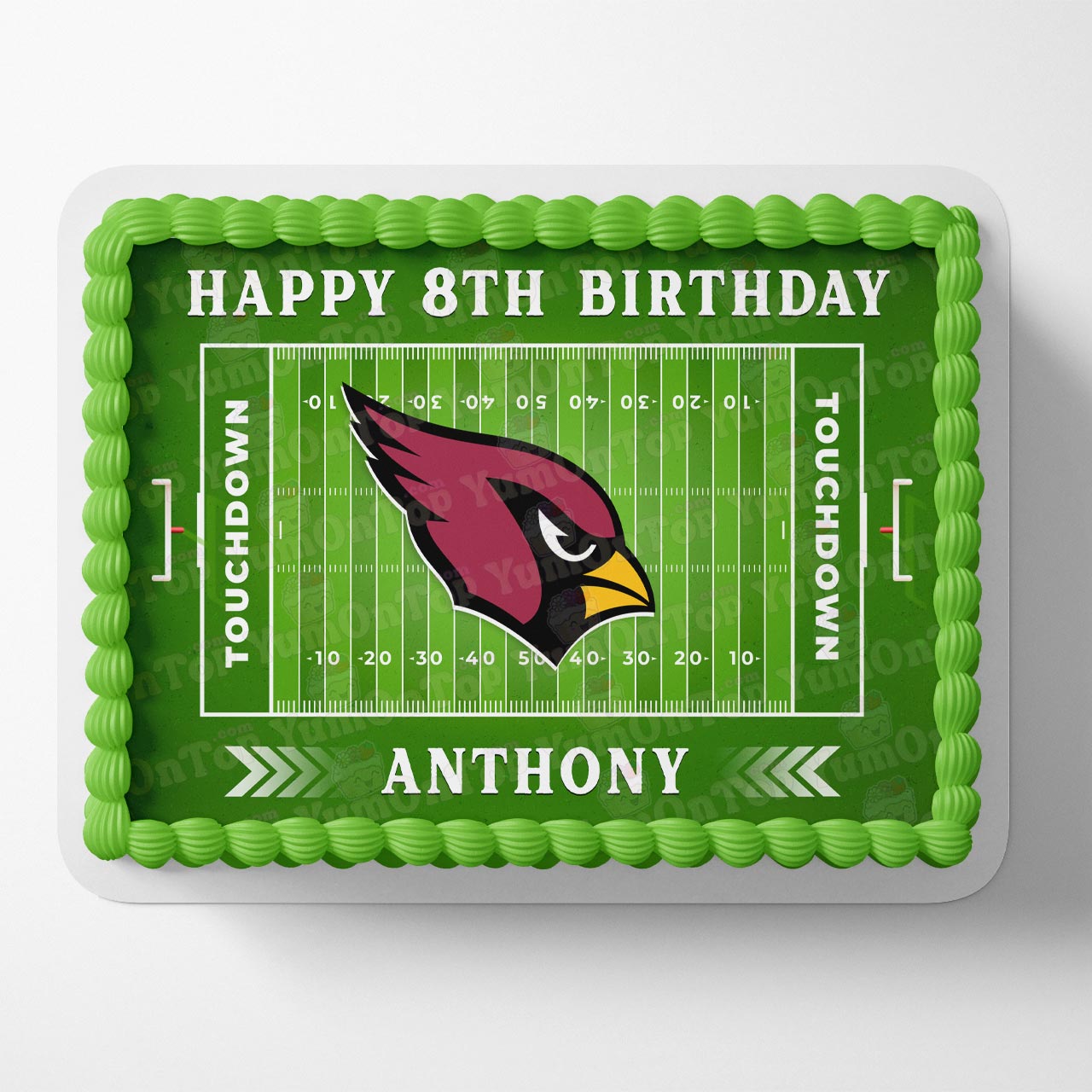 Cardinals Football American Fans Edible Cake Topper