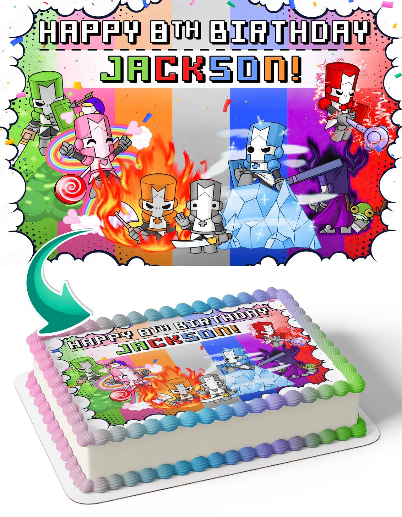 Castle Crashers Edible Cake Topper