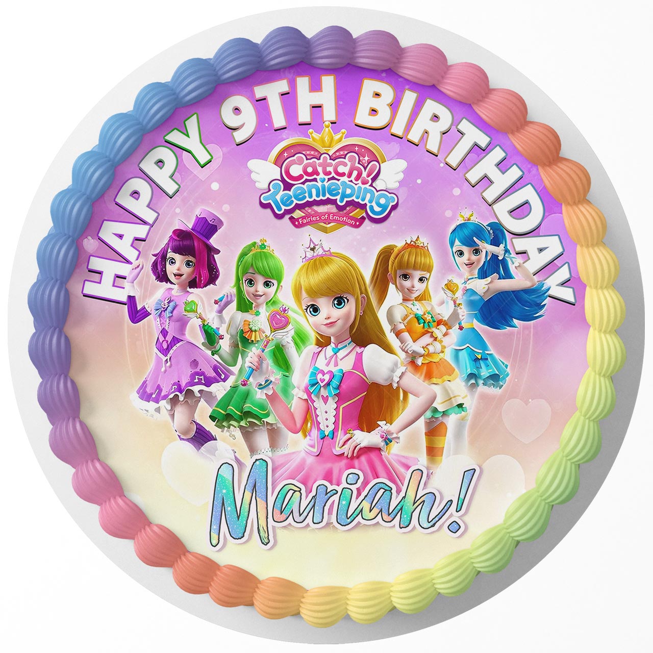 Catch Teenieping Round – Icing Sheet Birthday - Personalized Edible Cake Topper | Custom Icing Sheet | Birthday Cake Decoration | Photo Cake Image