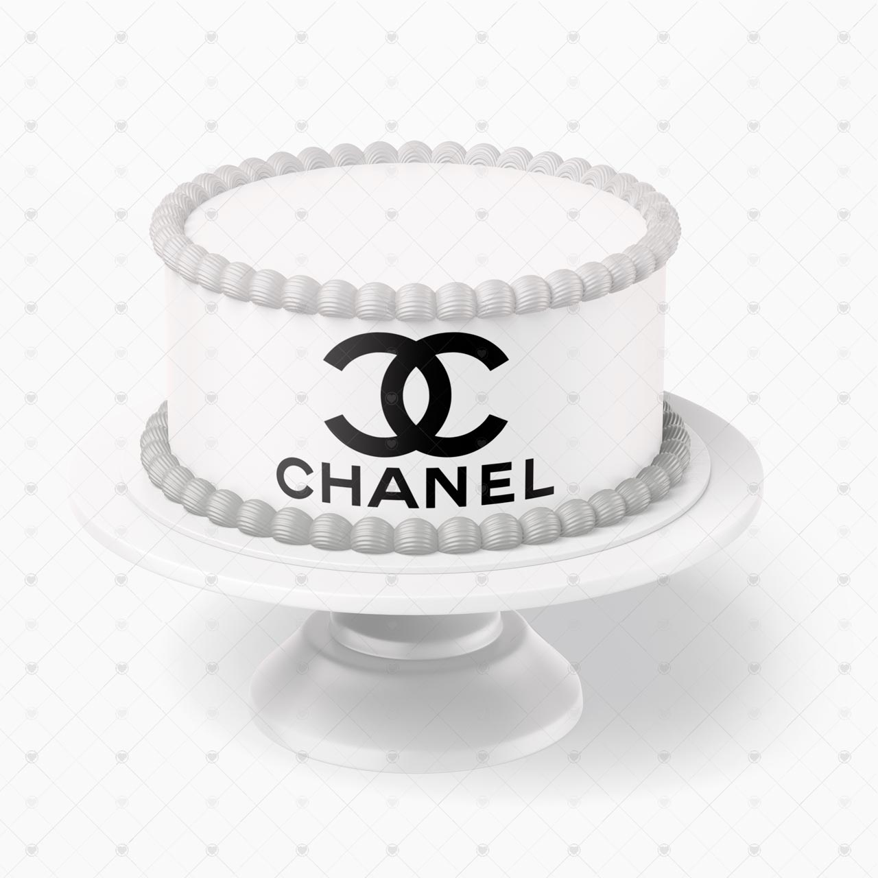 Chanel Fashion Logo Edible Cake Wrap Strip – Icing Sheet Cake Sid - Personalized Edible Cake Topper | Custom Icing Sheet | Birthday Cake Decoration