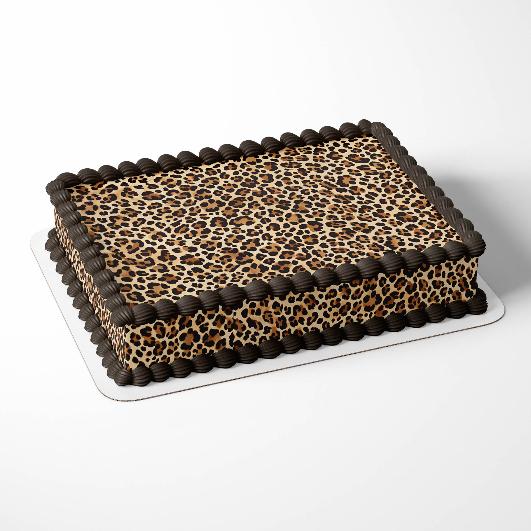 Cheetah Leopard Pattern Print Edible Cake Topper