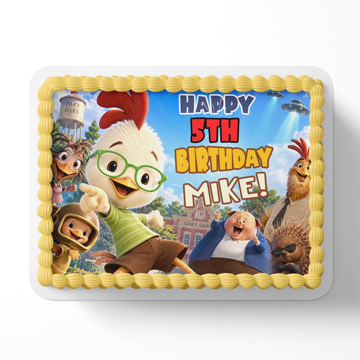 Chicken Little Edible Cake Topper | Birthday Cake Decoration | Photo Cake Image
