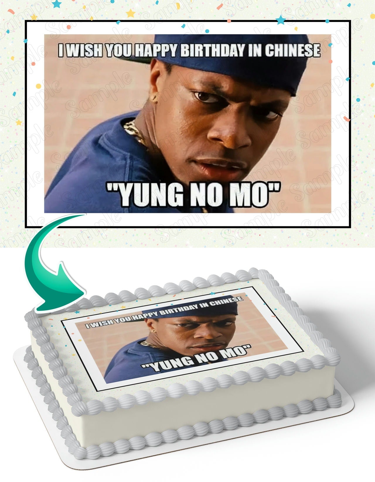 Chris Tucker Meme Edible Cake Topper