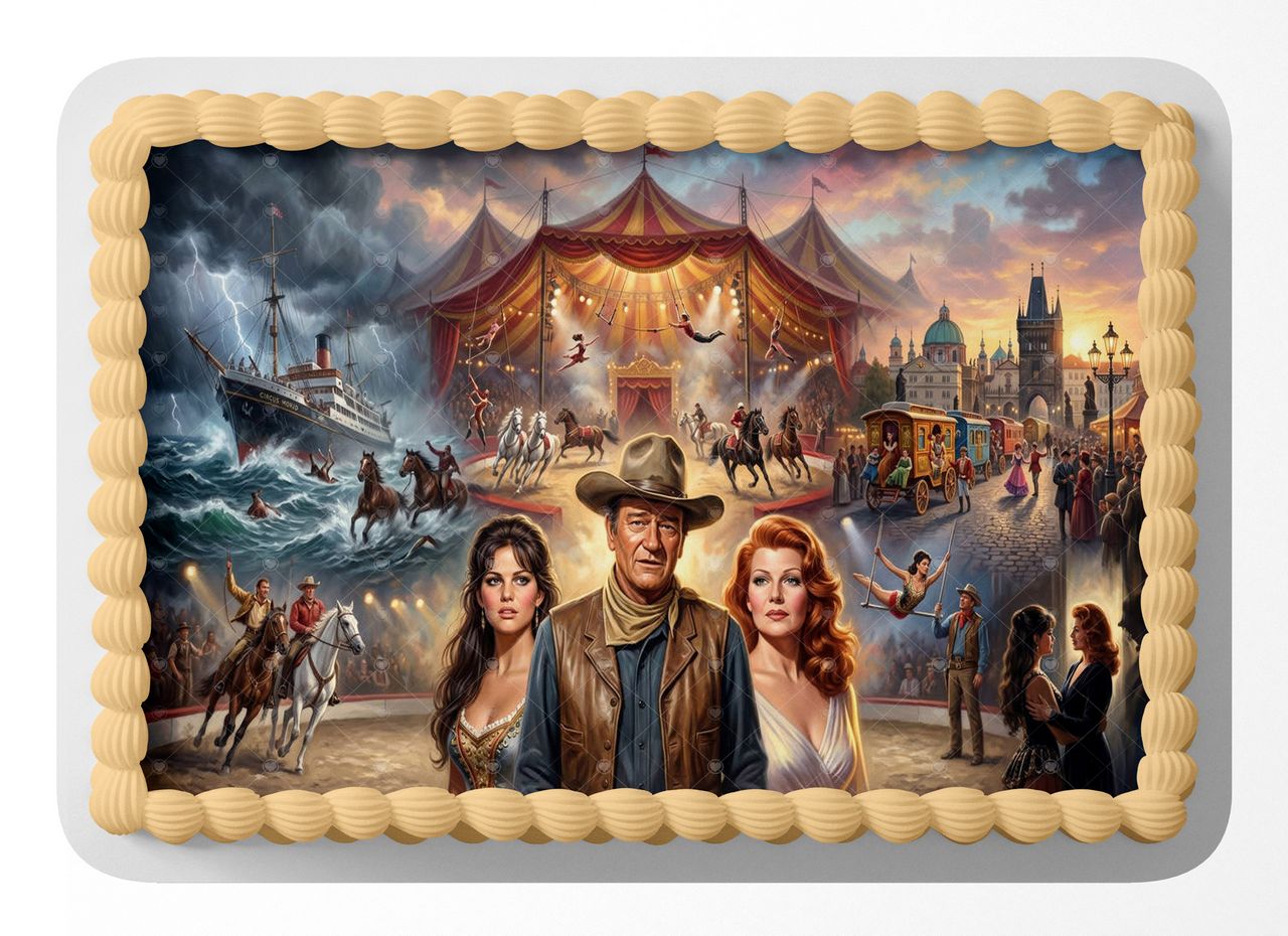 Circus World Classic Film edible cake topper