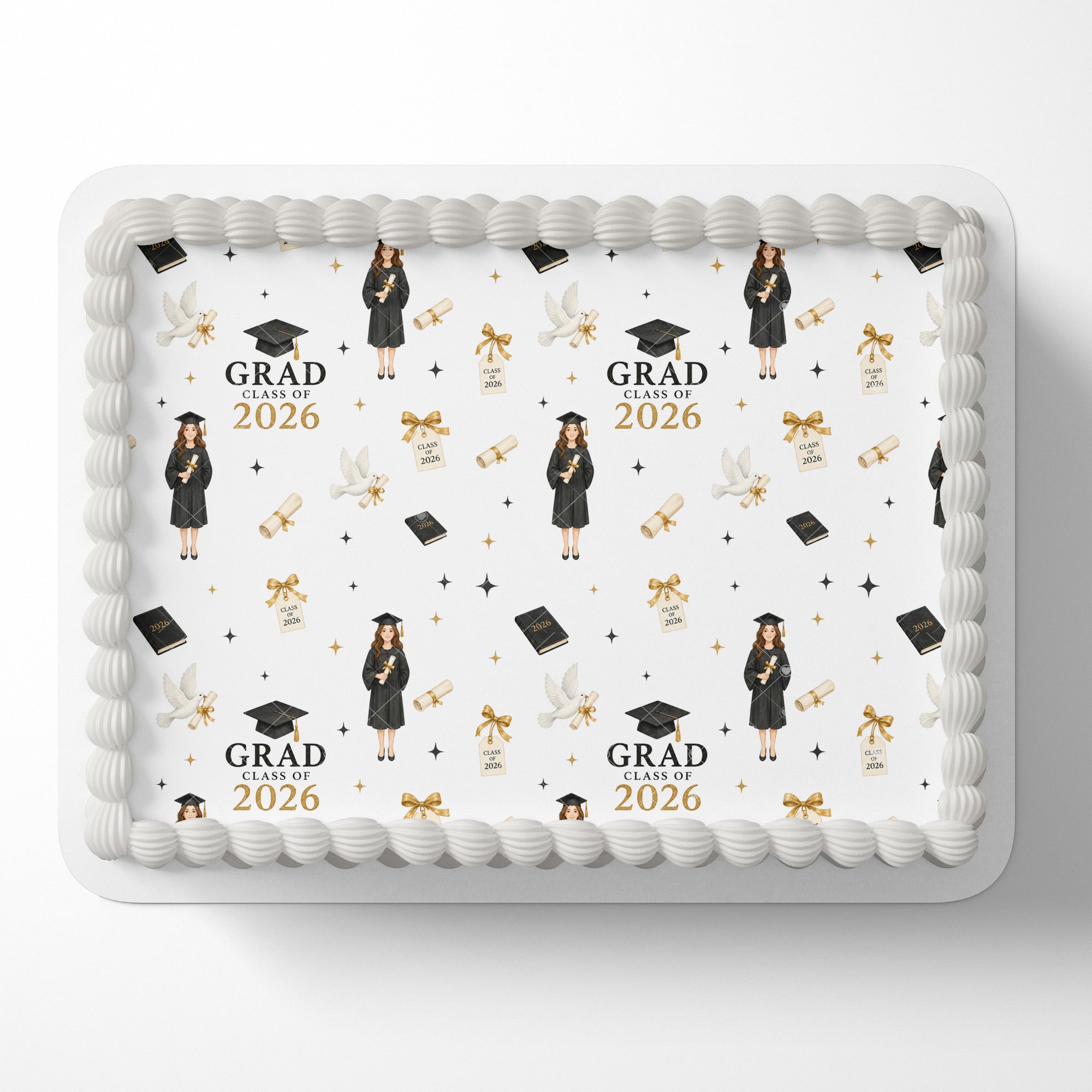 Class of 2026 Graduation Edible Cake Topper