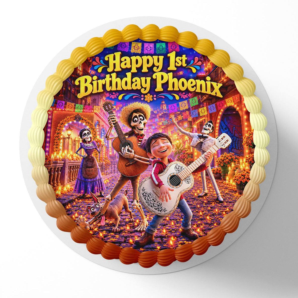 Coco Kids Edible Cake Topper | Birthday Cake Decoration | Photo Cake Image | Custom Edible Cake Topper