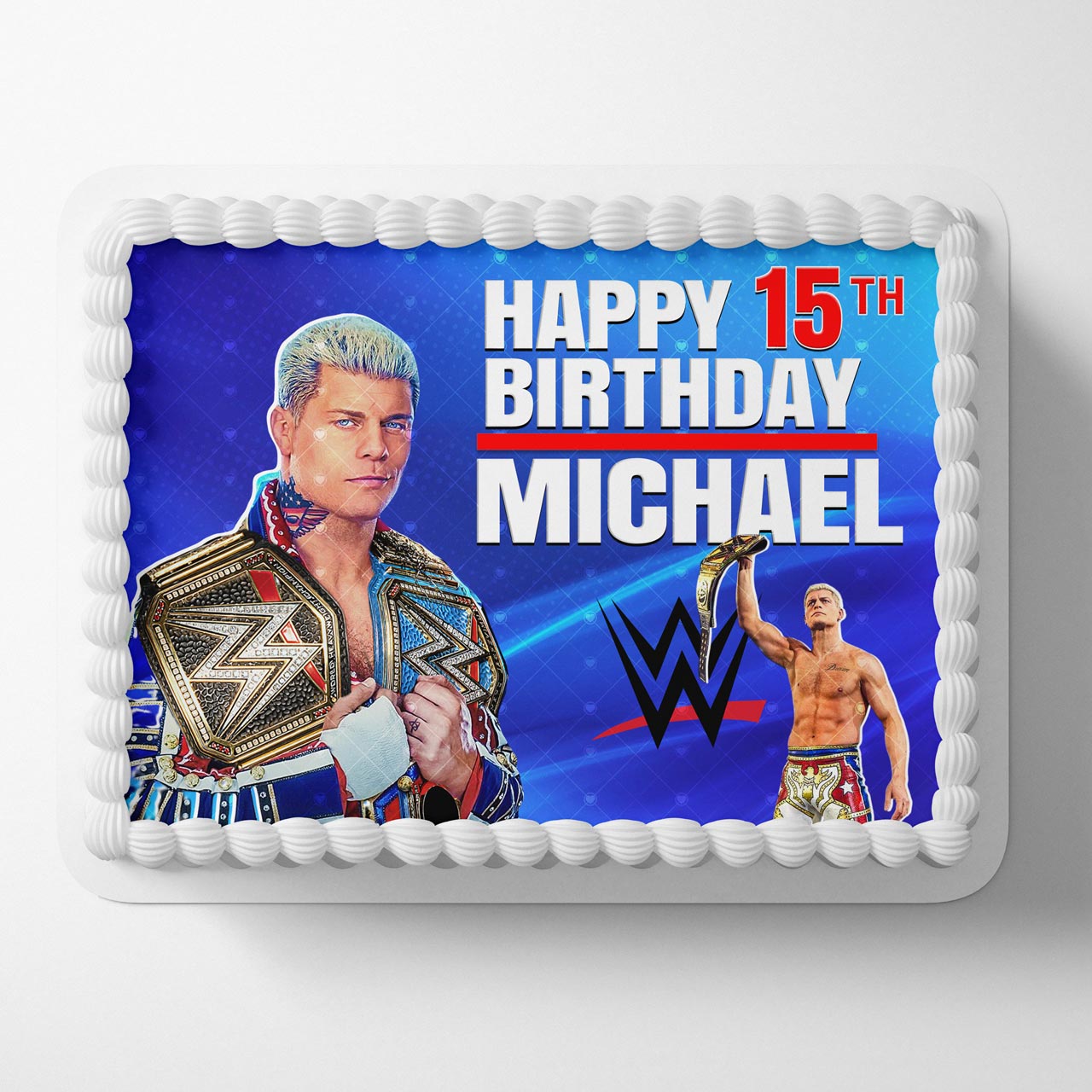 Cody Rhodes SmackDown Birthday Edible Cake Topper