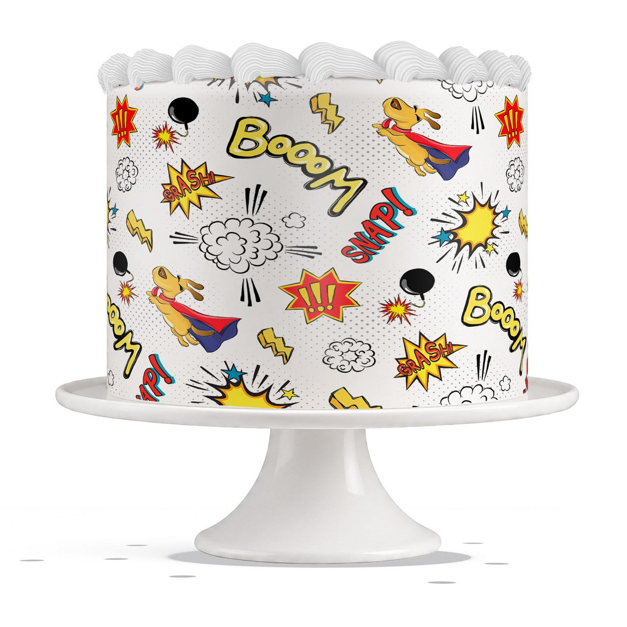 Comic Book Heroes edible cake wrap strip icing sheet