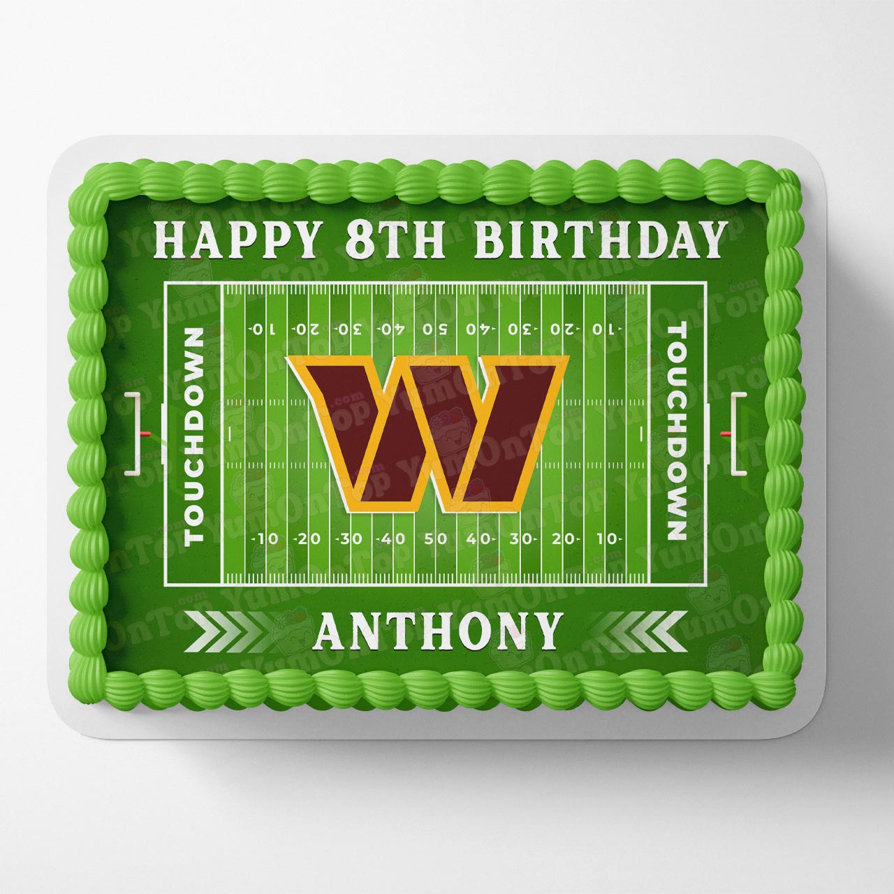 Commanders Football American Fans Edible Cake Topper