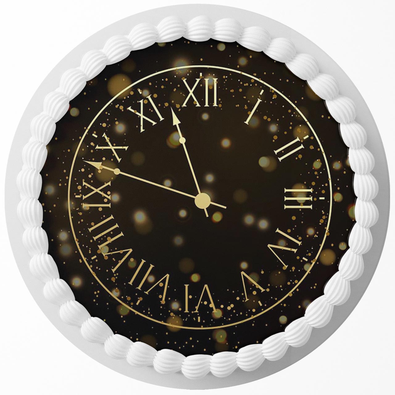 Countdown Xmas Happy New Year Eve Round – Icing Sheet Birthday - Personalized Edible Cake Topper | Custom Icing Sheet | Birthday Cake Decoration