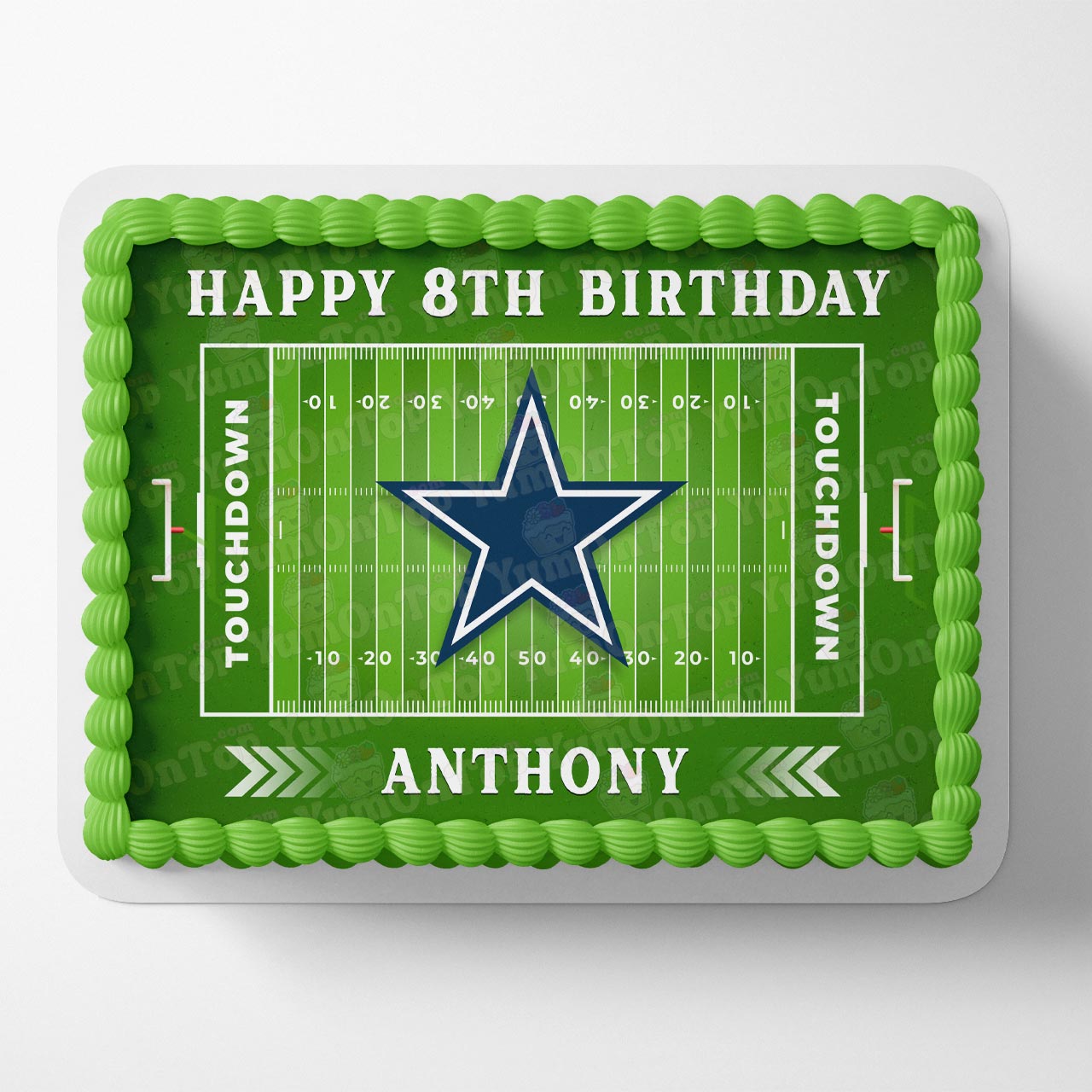 Cowboys Football American Fans Edible Cake Topper