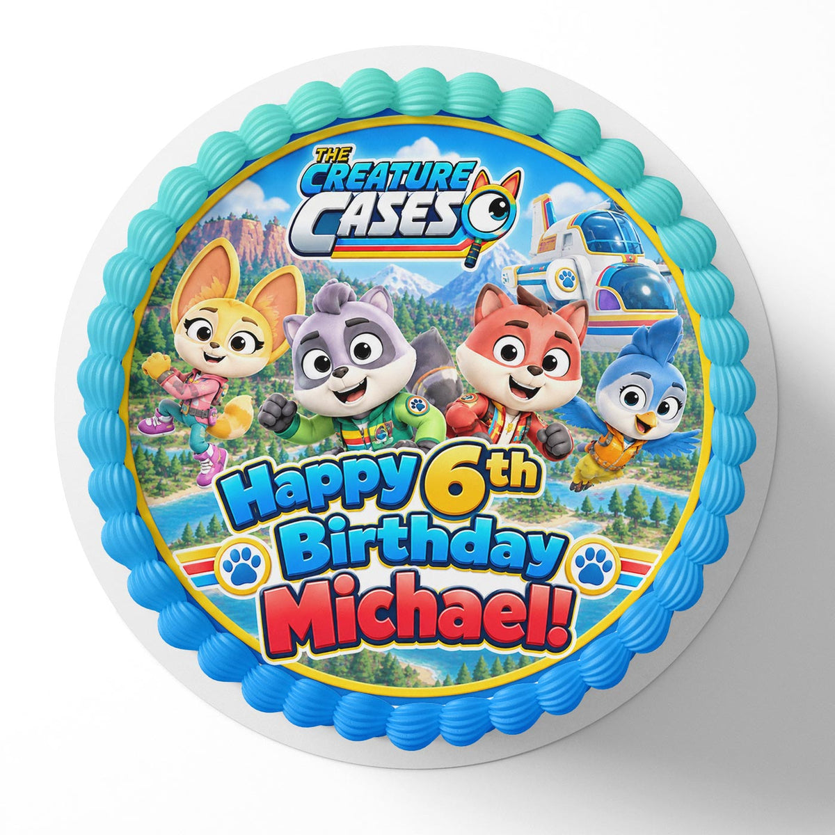 The Creature Cases Edible Cake Topper | Birthday Cake Decoration | Photo Cake Image | Custom Edible Cake Topper
