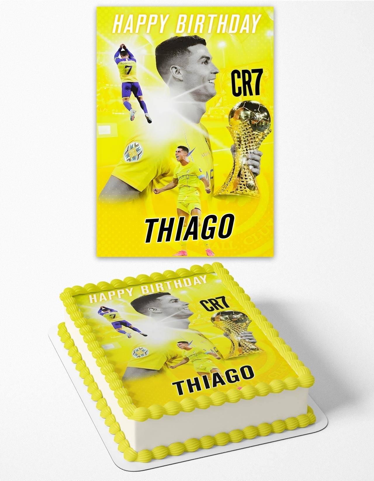 Cristiano Ronaldo Al Nassr Edible Cake Topper