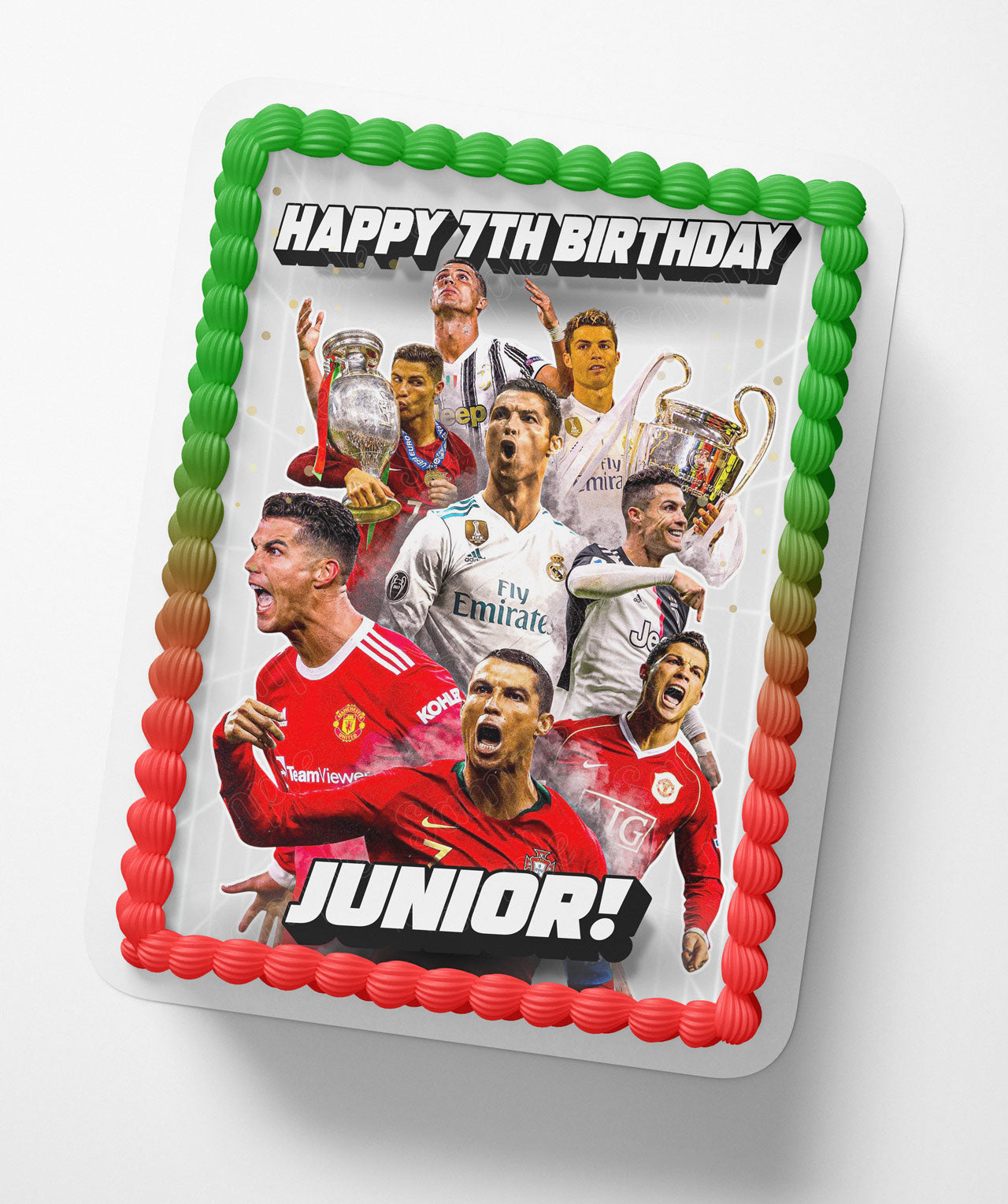 Cristiano Ronaldo CR7 Clubs Jersey Edible Cake Topper