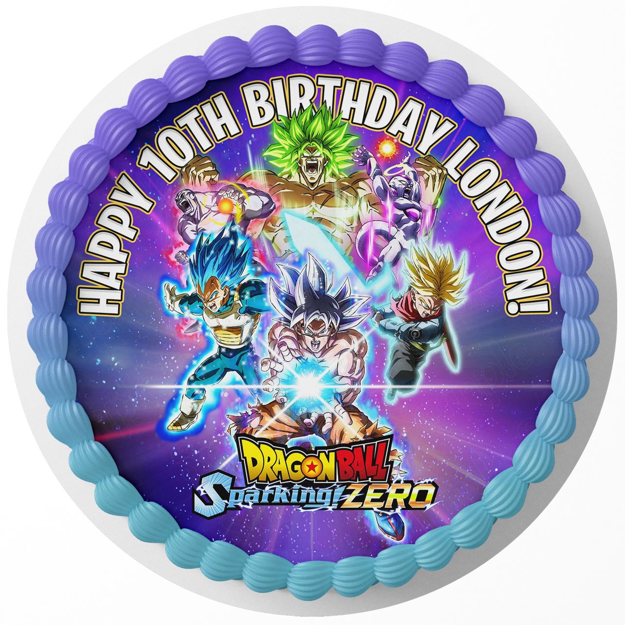 Dragon Figthers Sparking ZERO Round – Icing Sheet Birthday - Personalized Edible Cake Topper | Custom Icing Sheet | Birthday Cake Decoration
