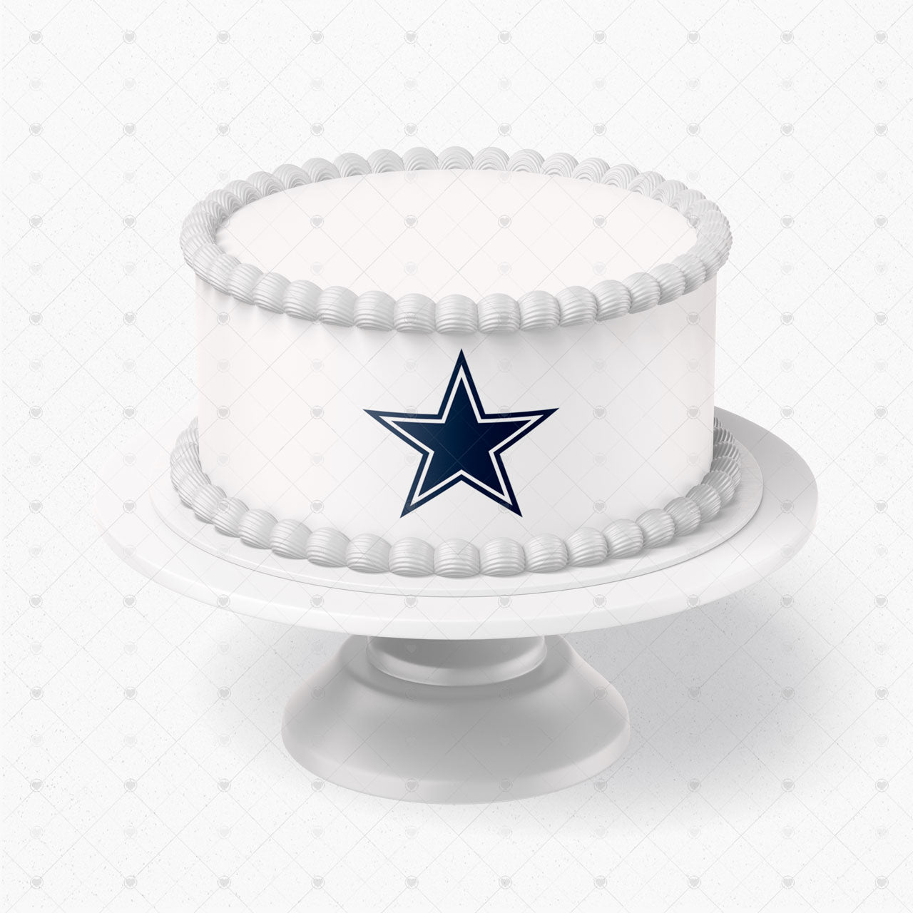 Dallas Cowboys Logo Edible Cake Wrap Strip – Icing Sheet Cake Sid - Personalized Edible Cake Topper | Custom Icing Sheet | Birthday Cake Decoration