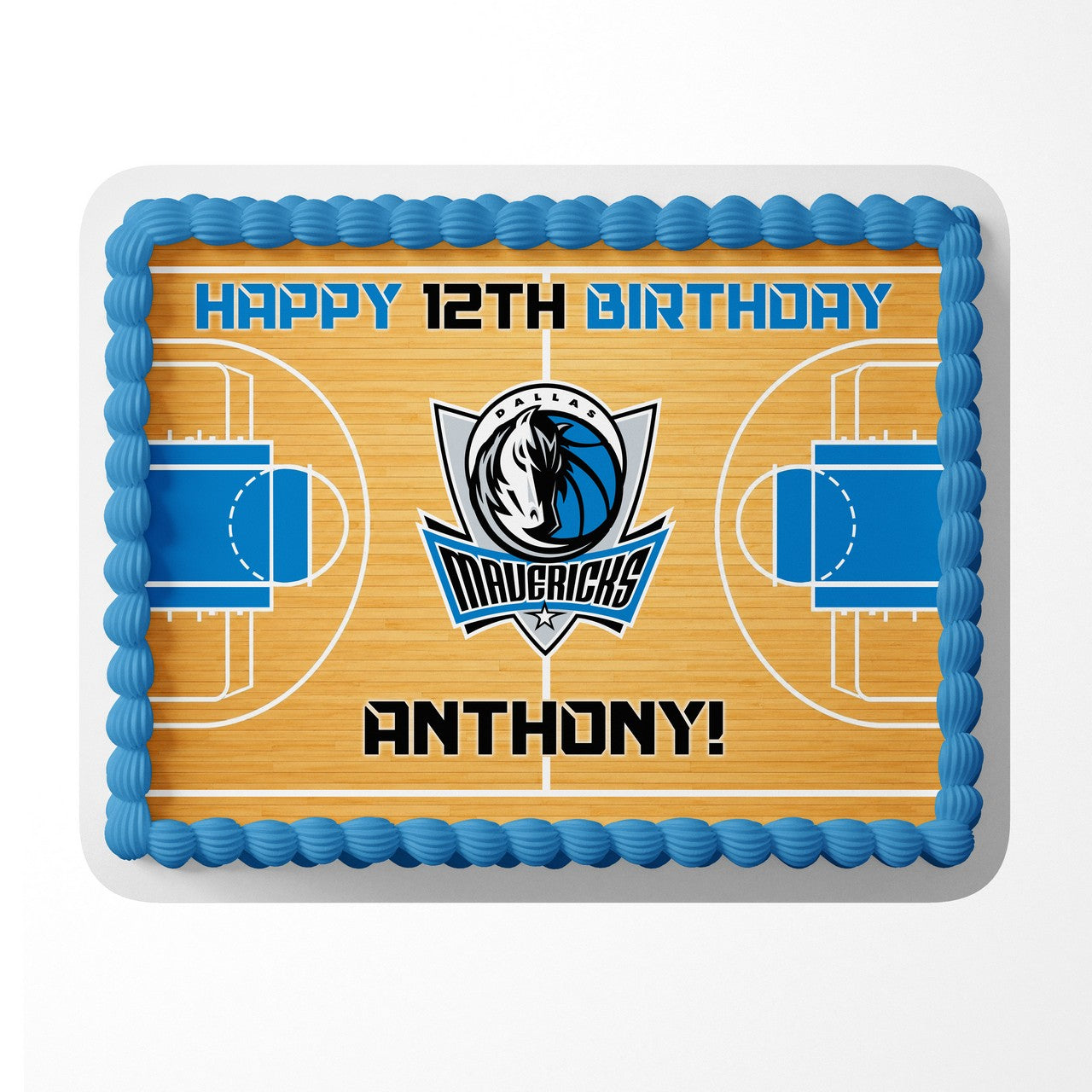 Dallas Mavericks Basketball Edible Cake Image - Edible Cake Topper Birthday Cake Decoration