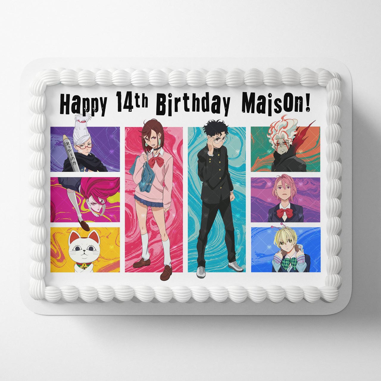 Dandadan Squad Netvideo Edible Cake Topper
