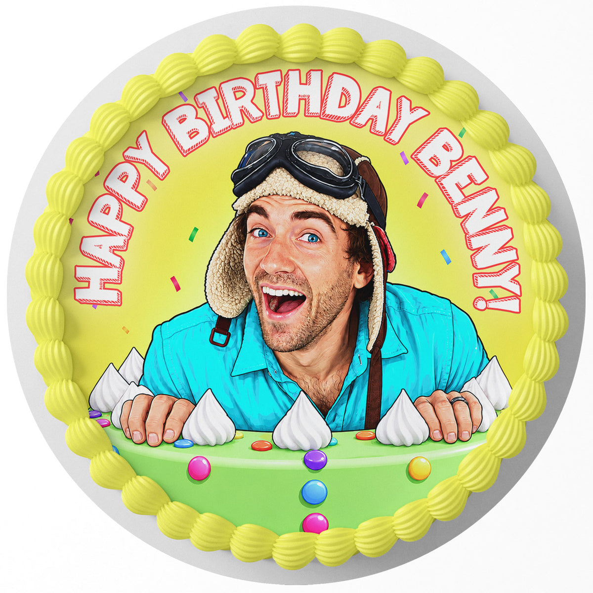Danny Go Kids Toddlers Edible Cake Topper Round Personalized Edible Cake Topper | Custom Icing Sheet | Birthday Cake Decoration