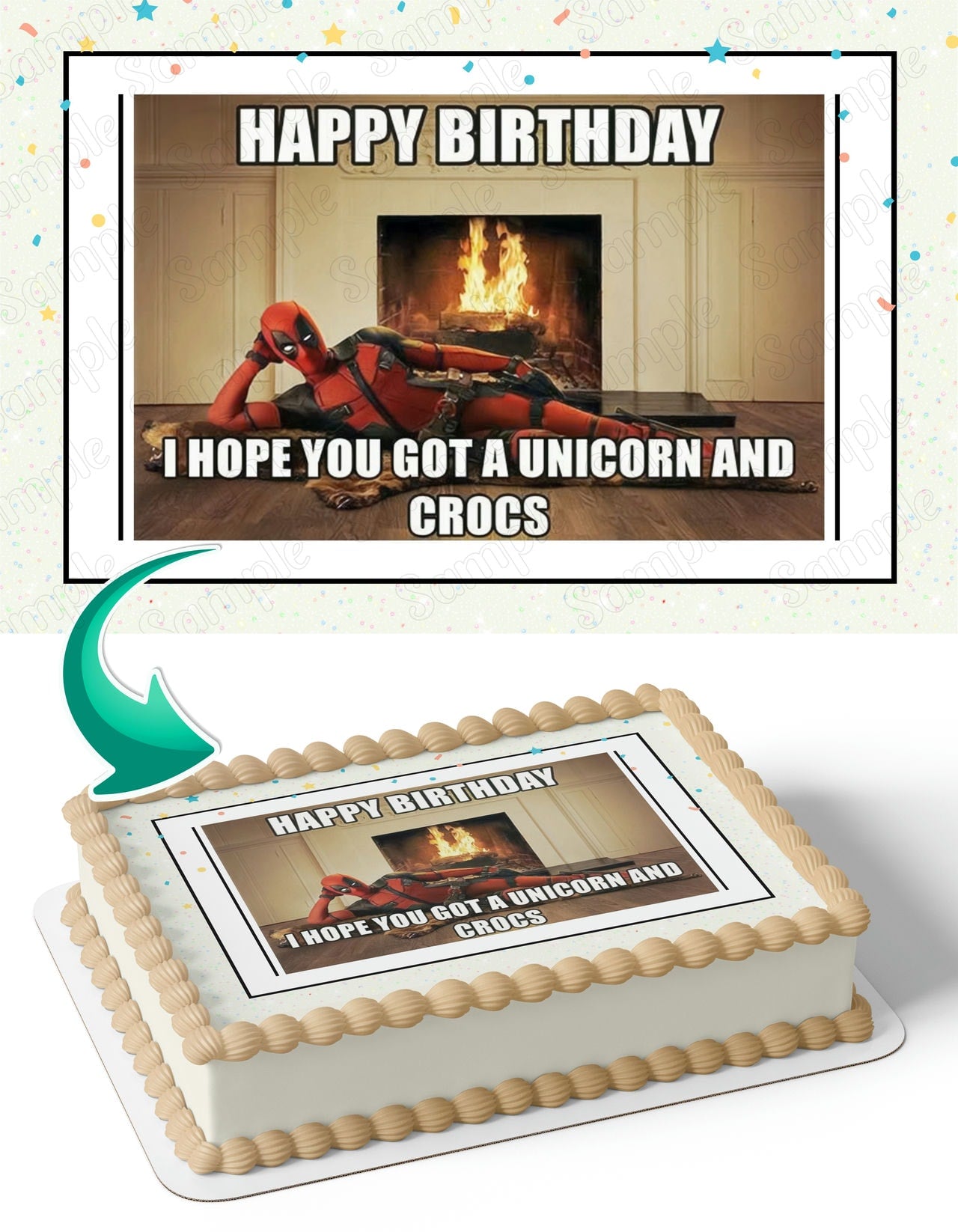 Deadboy Meme Edible Cake Topper
