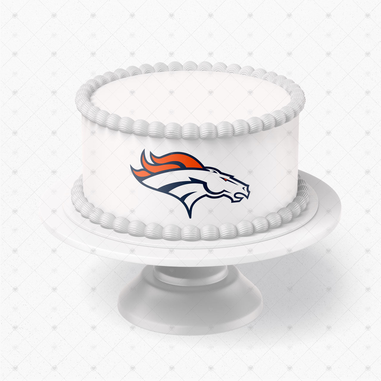 Denver Broncos Logo Edible Cake Wrap Strip – Icing Sheet Cake Sid - Personalized Edible Cake Topper | Custom Icing Sheet | Birthday Cake Decoration