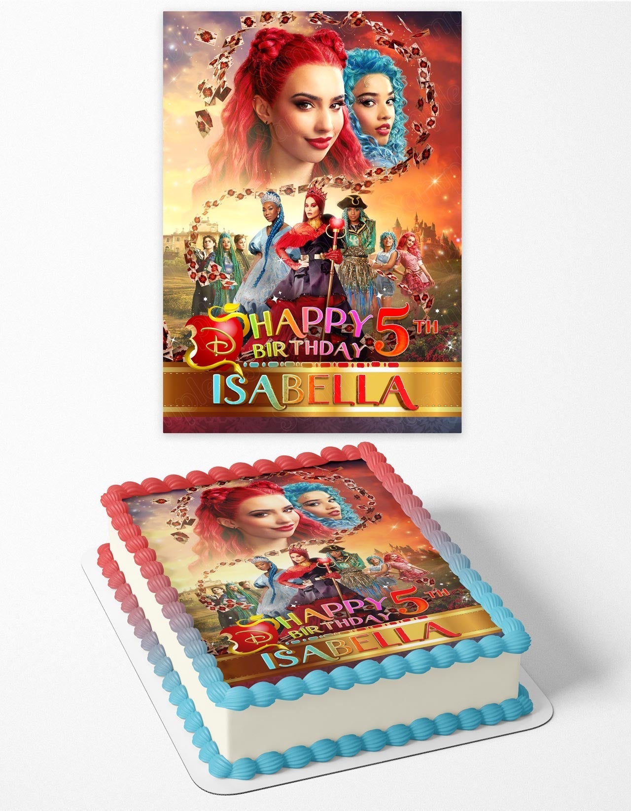 Descendants The Rise of Red Pt Edible Cake Topper
