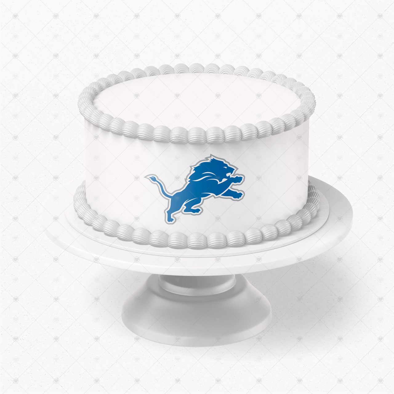 Detroit Lions Logo Edible Cake Wrap Strip – Icing Sheet Cake Side - Personalized Edible Cake Topper | Custom Icing Sheet | Birthday Cake Decoration