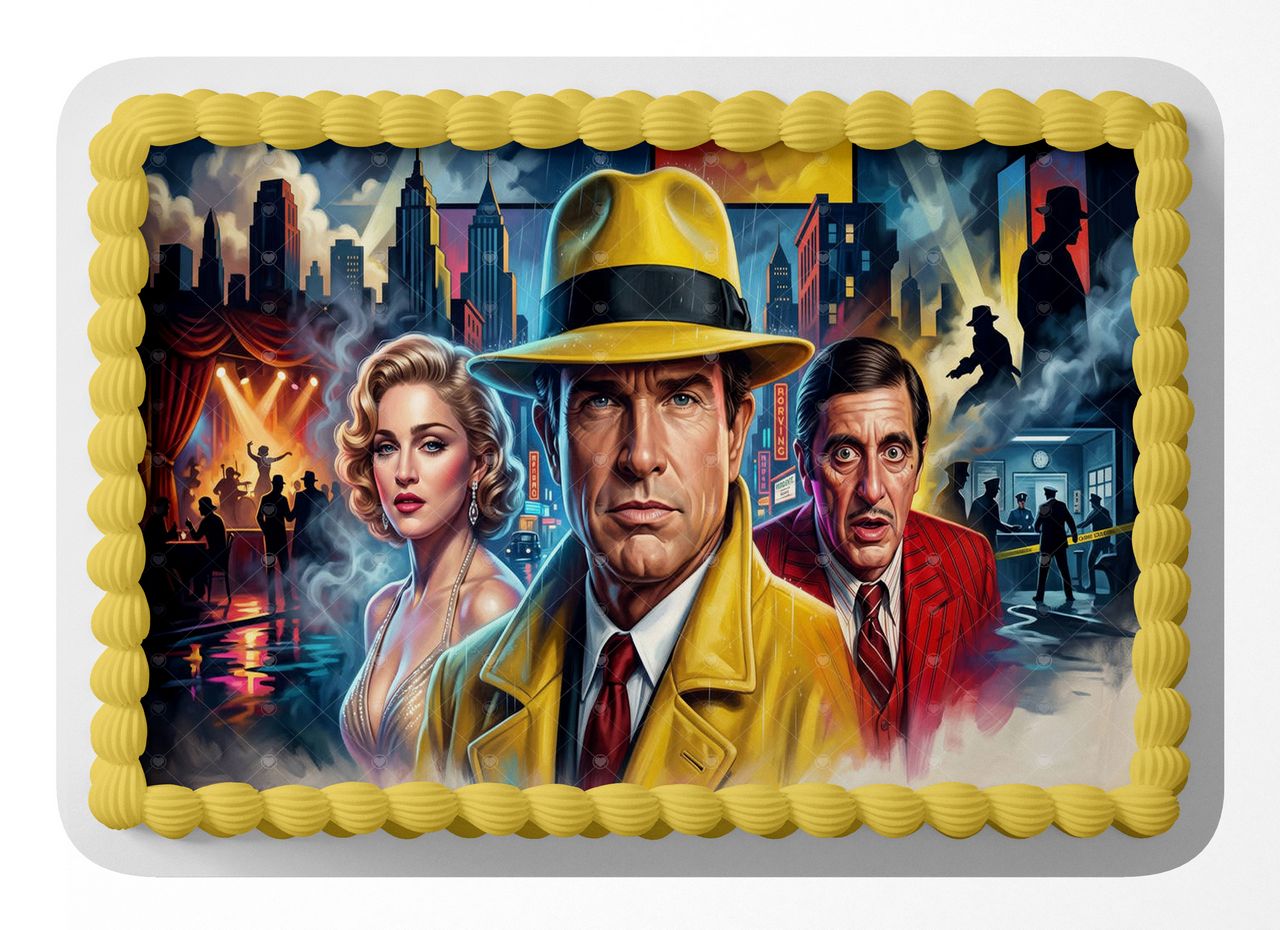 Dick Tracy Classic Film edible cake topper
