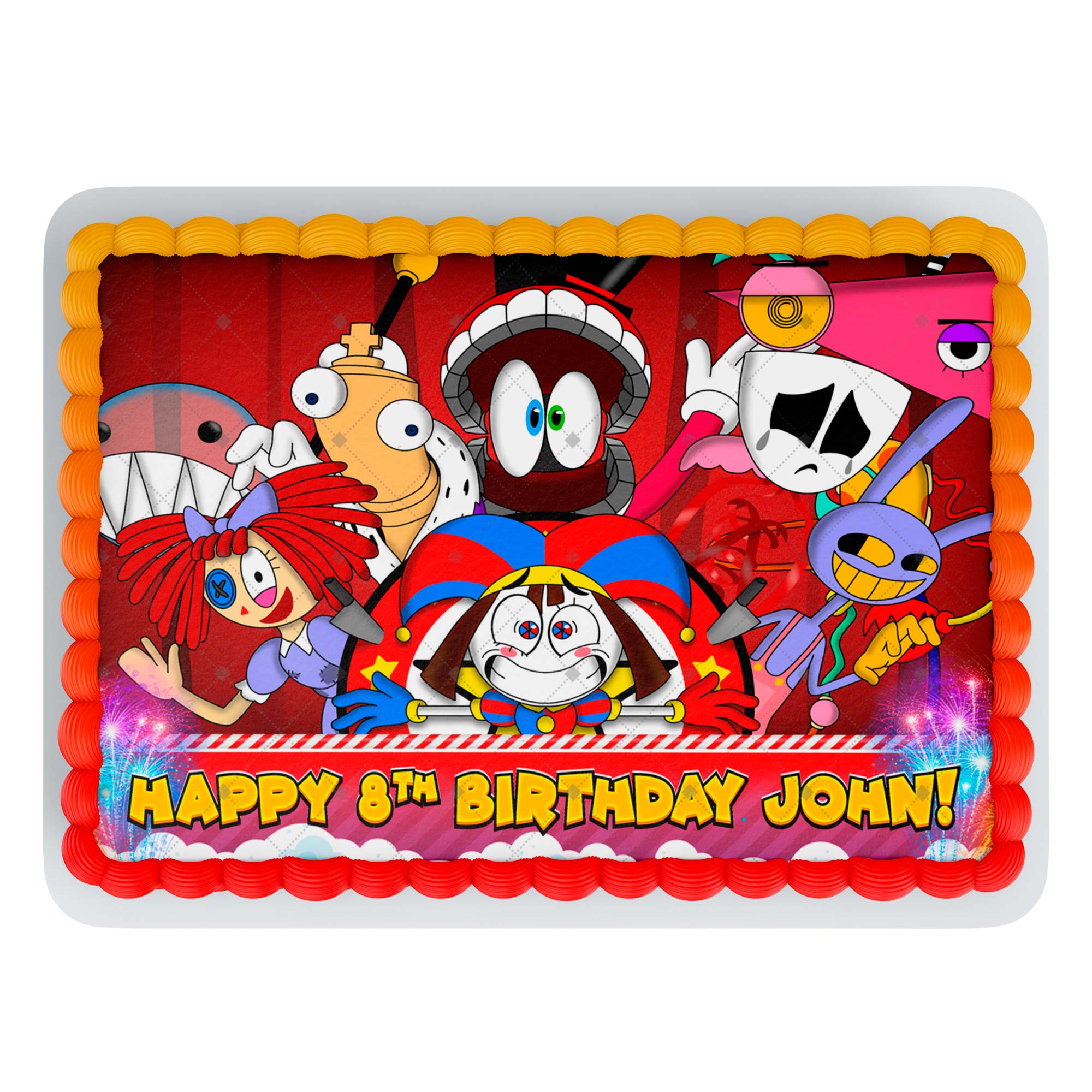 Digital Circus Edible Cake Topper
