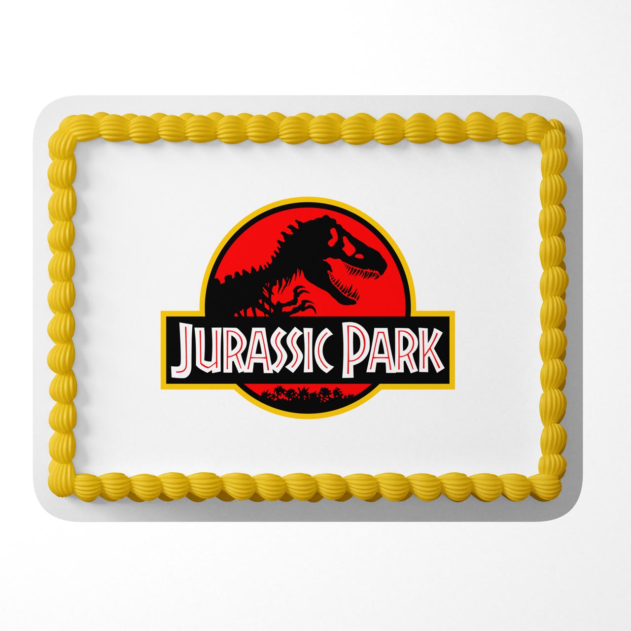 Dinosaur World Logo Edible Cake Topper