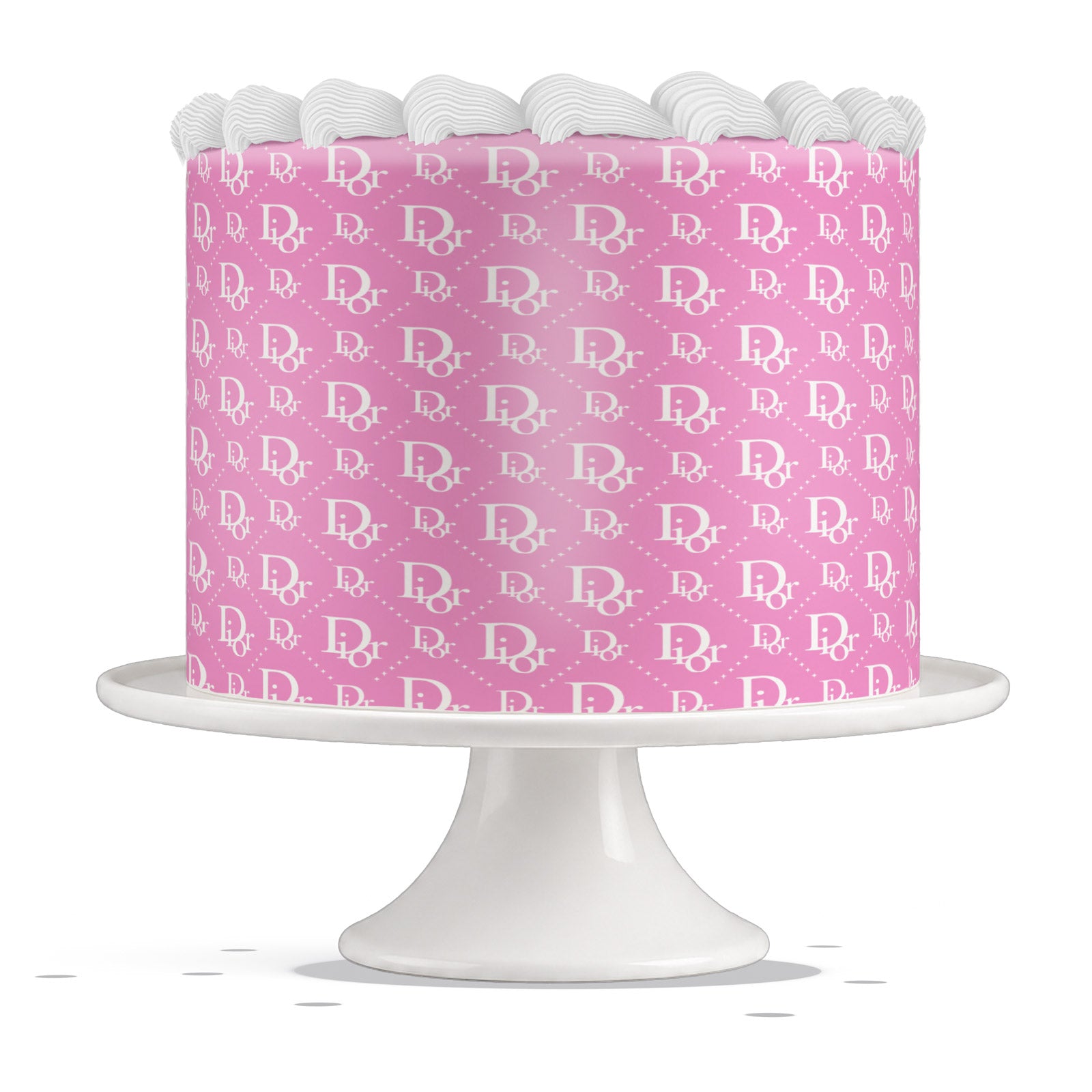Christian Dior Pink Edible Cake Wrap Strip – Icing Sheet Cake - Edible Cake Topper | Icing Sheet | Birthday Cake Decoration