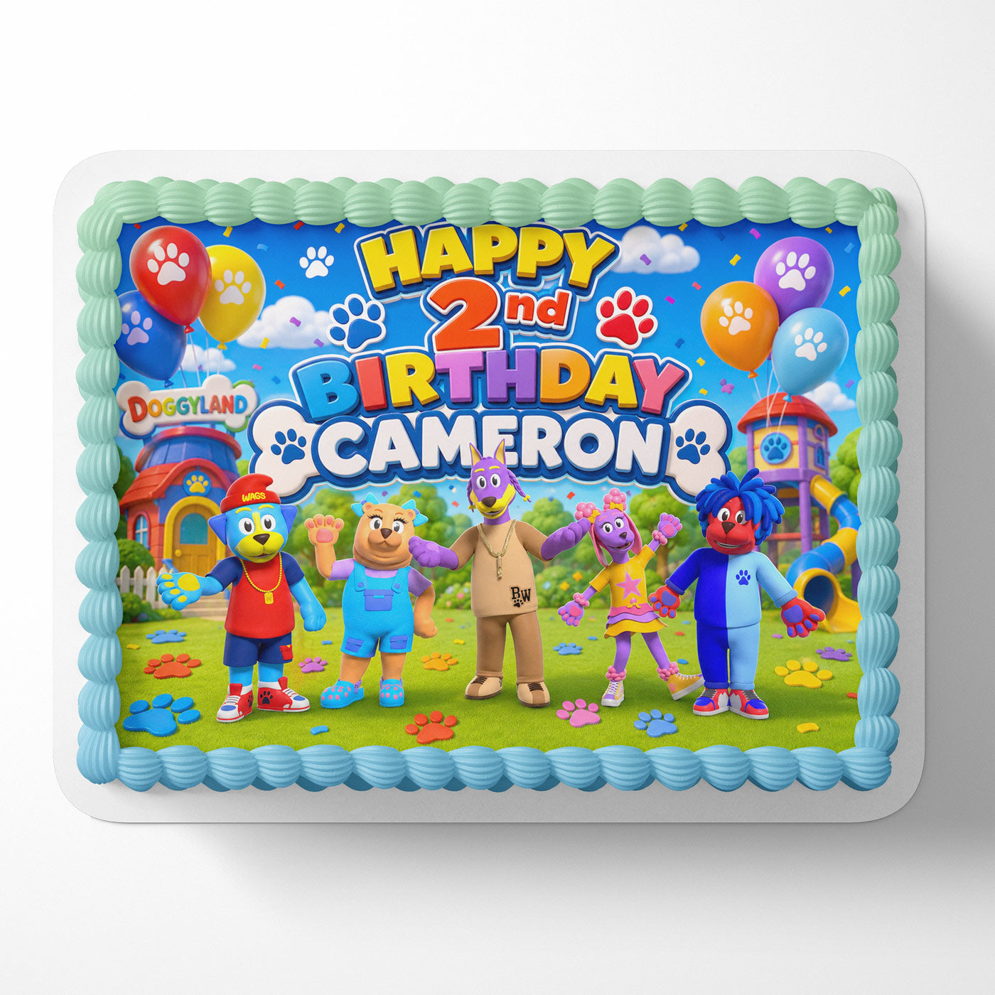 Doggyland Kids﻿ Custom Edible Cake Image Topper Decoration Icing Sheet