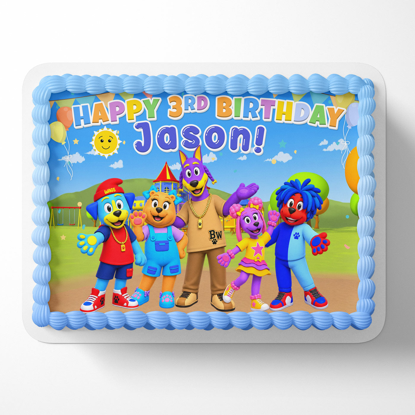 Doggyland Kids Inspired Edible Cake Image - Edible Cake Topper Birthday Cake Decoration