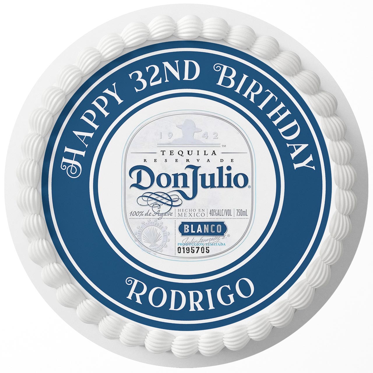 Don Julio Tequila Round – Icing Sheet Birthday - Personalized Edible Cake Topper | Custom Icing Sheet | Birthday Cake Decoration | Photo Cake Image