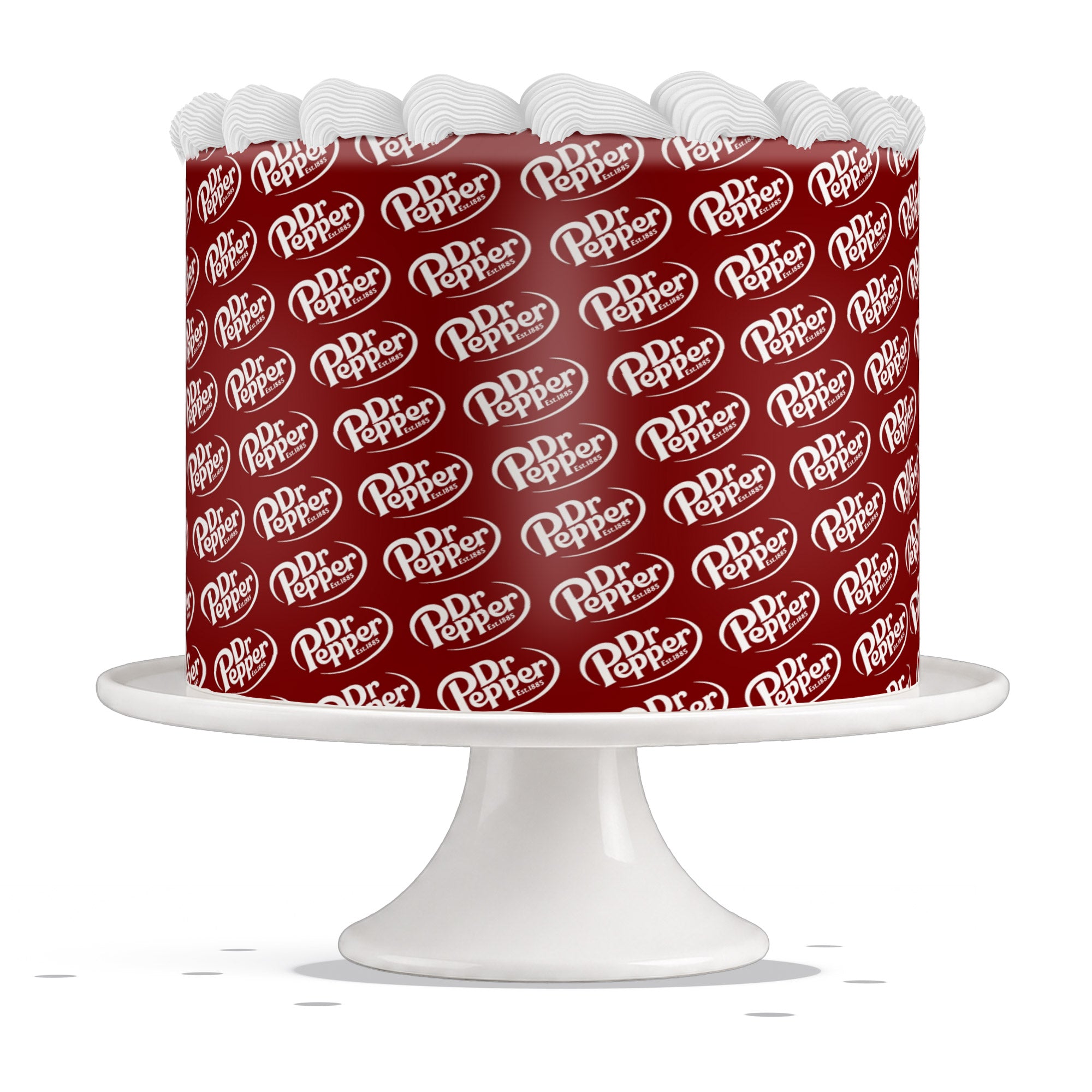Dr Pepper Classic Logo Edible Cake Wrap Strip – Icing Sheet Cake - Edible Cake Topper | Icing Sheet | Birthday Cake Decoration