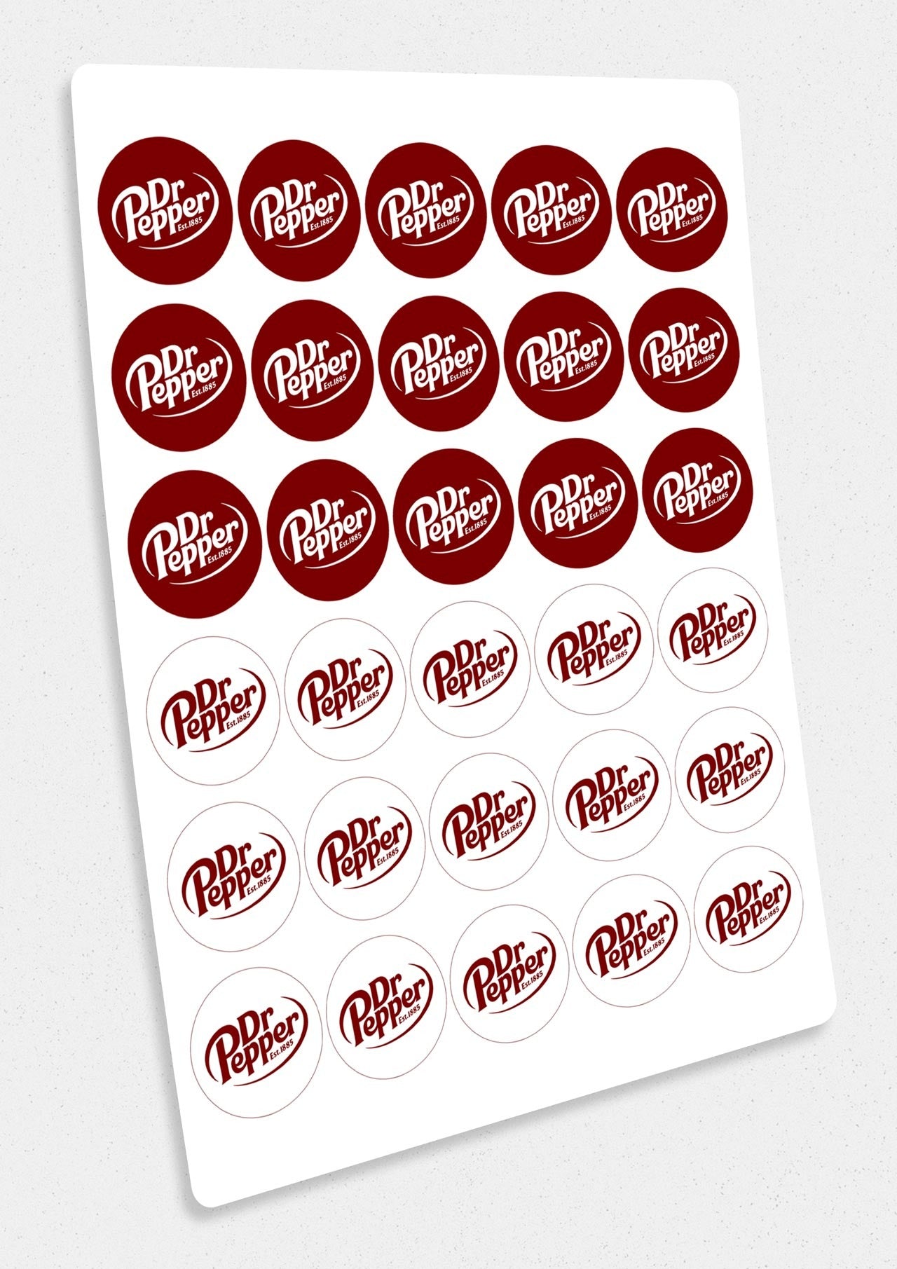 Dr Pepper Edible Cupcake Toppers – Round Icing Sheet Birthday Par - Edible Cake Topper | Icing Sheet | Birthday Cake Decoration